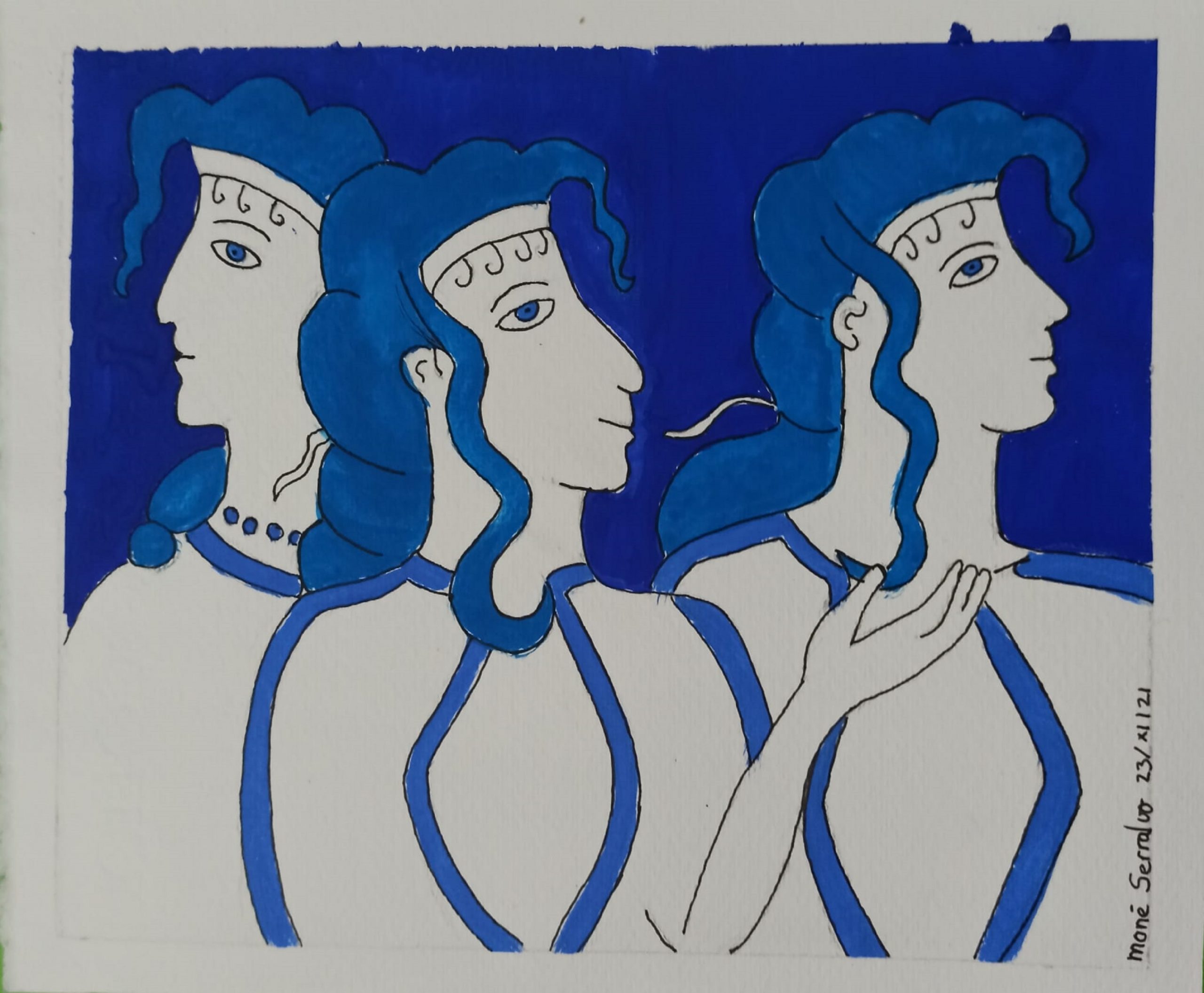 #GreciaAzul Damas de Azul